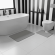 Soak Light Grey Bath And Pedestal Mat Set