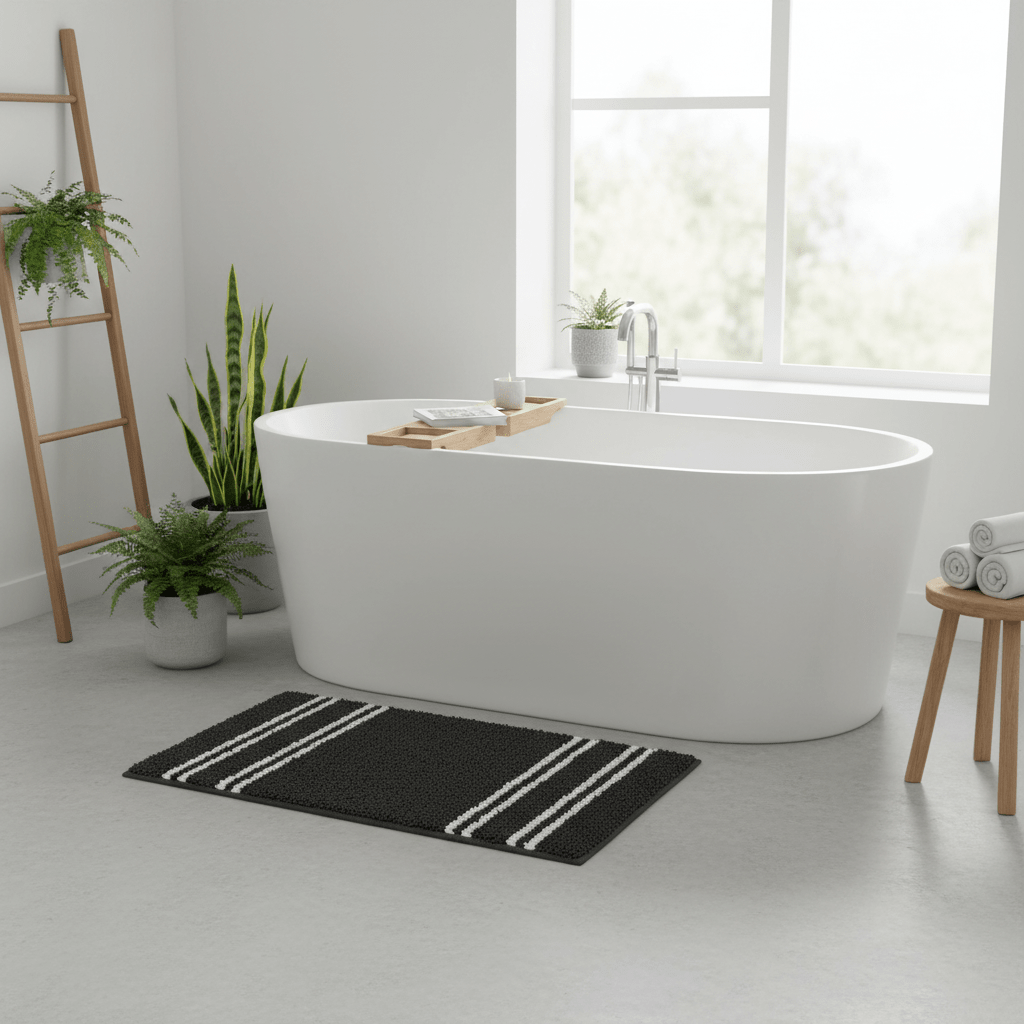 Soak Small Charcoal Grey Bath Mat