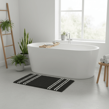 Soak Small Charcoal Grey Bath Mat