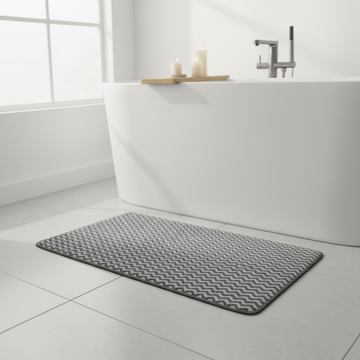 Soak Chevron Bath And Pedestal Mat Set