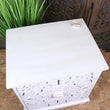 Sohani Wooden Carved Bedside Table Cabinet Distressed White