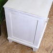 Sohani Wooden Carved Bedside Table Cabinet Distressed White