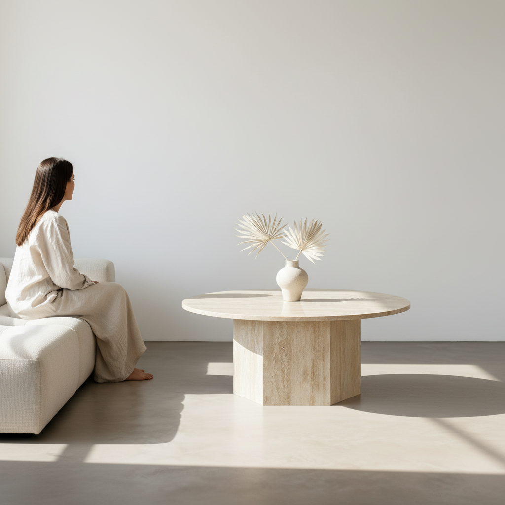 Solveig Marble Round Coffee Table