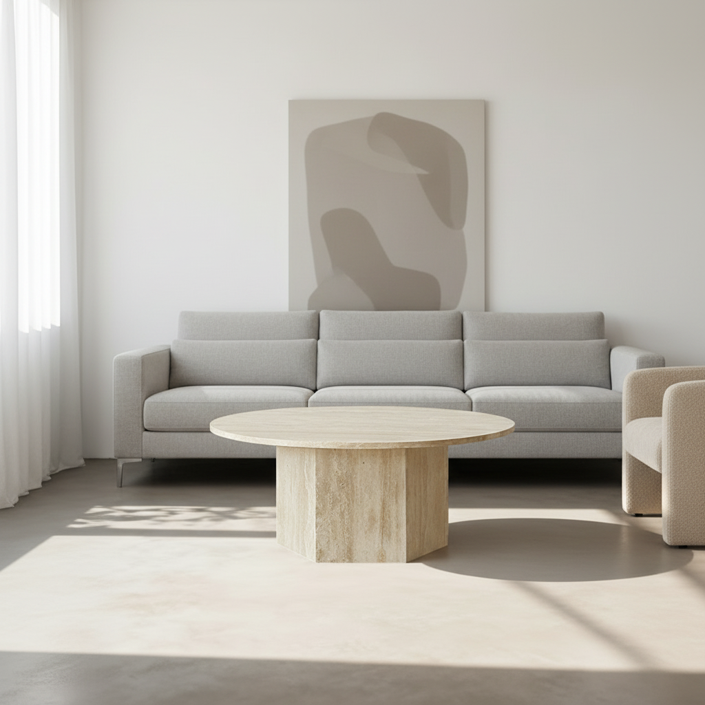 Solveig Marble Round Coffee Table