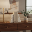 Soma Set of Two Striped White Marble Bookends