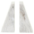 Soma Set of Two Striped White Marble Bookends