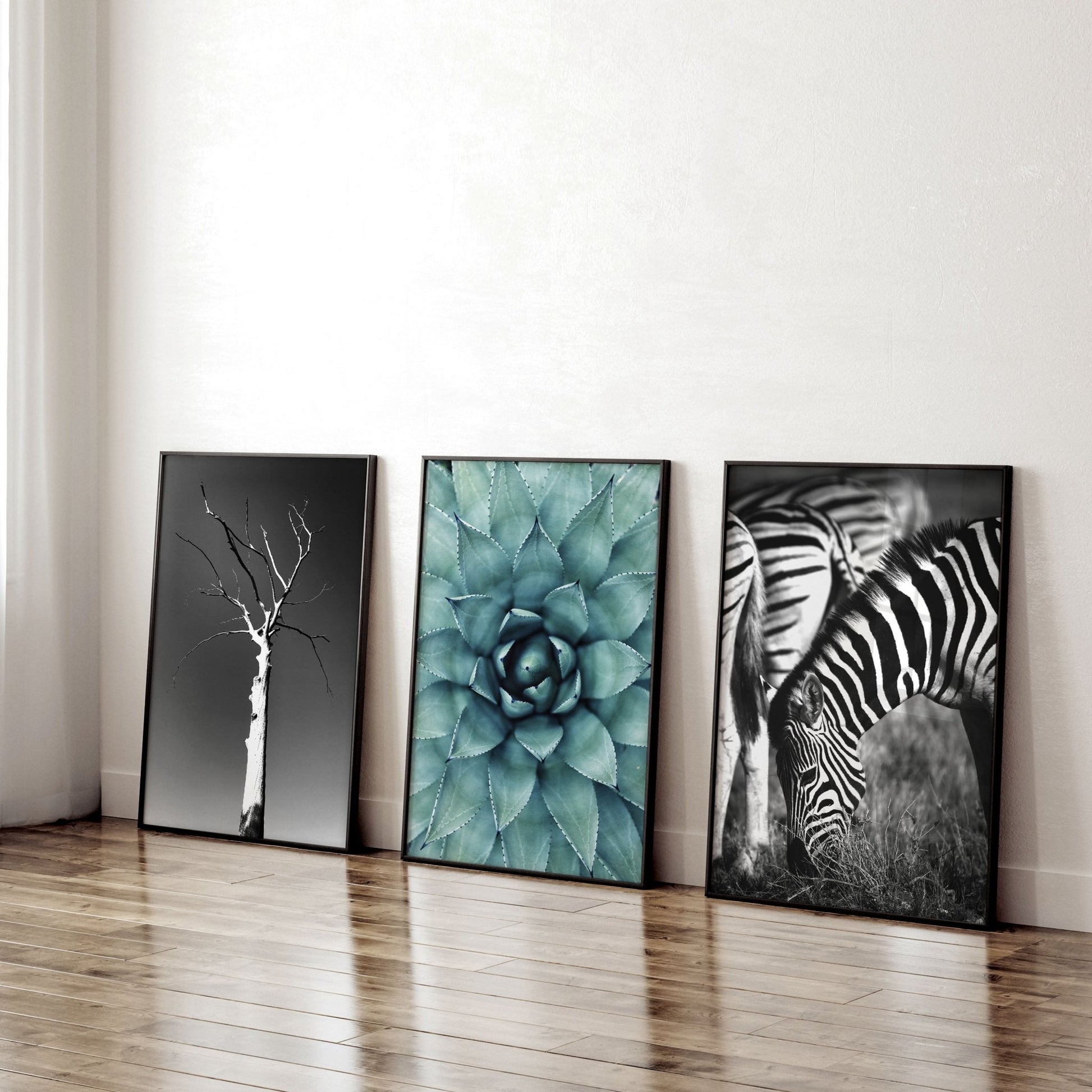 Soothing Wall Art | Set of 3 African Wildlife Wall art Prints