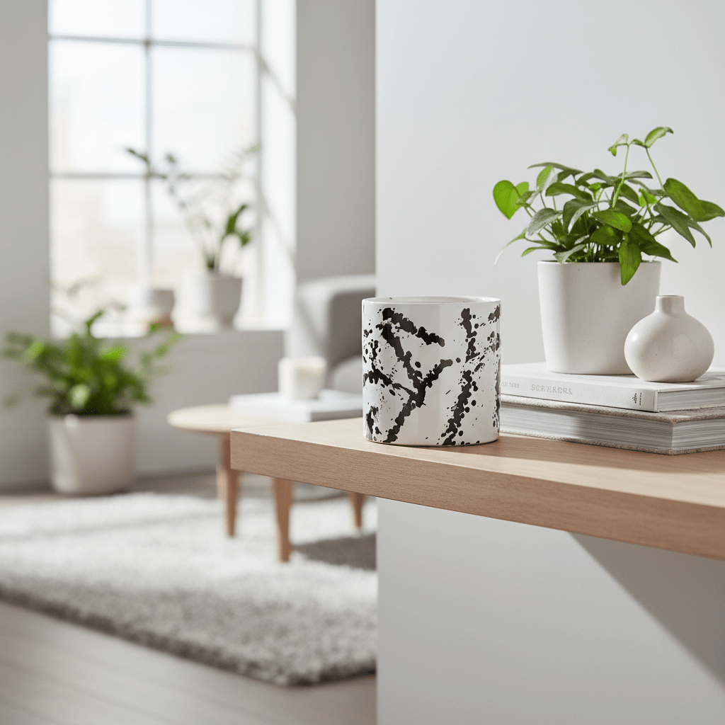 Sorrell Black And White Small Planter