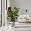 Sorrell Black And White Large Planter