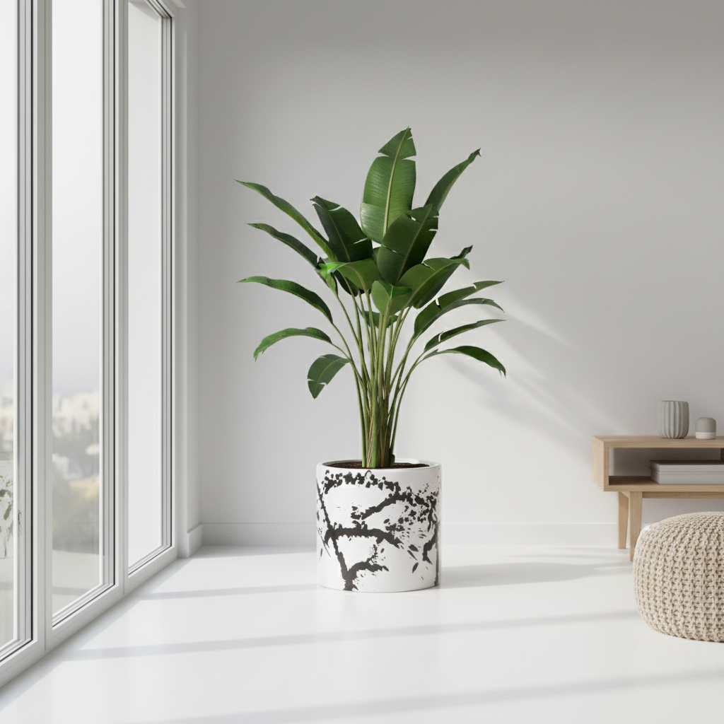 Sorrell Black And White Large Planter