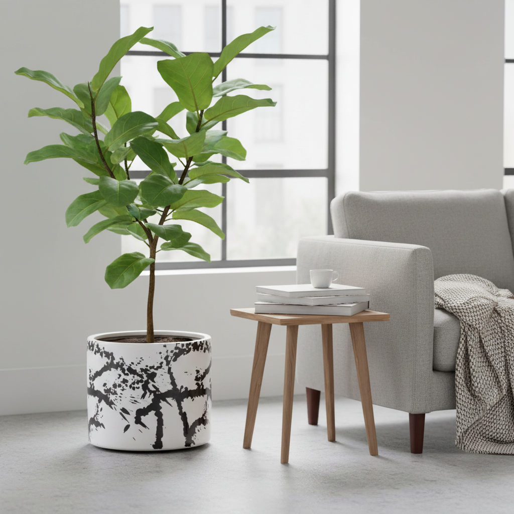 Sorrell Black And White Large Planter
