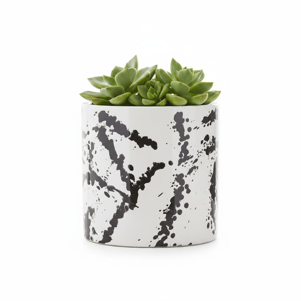 Sorrell Black And White Small Planter