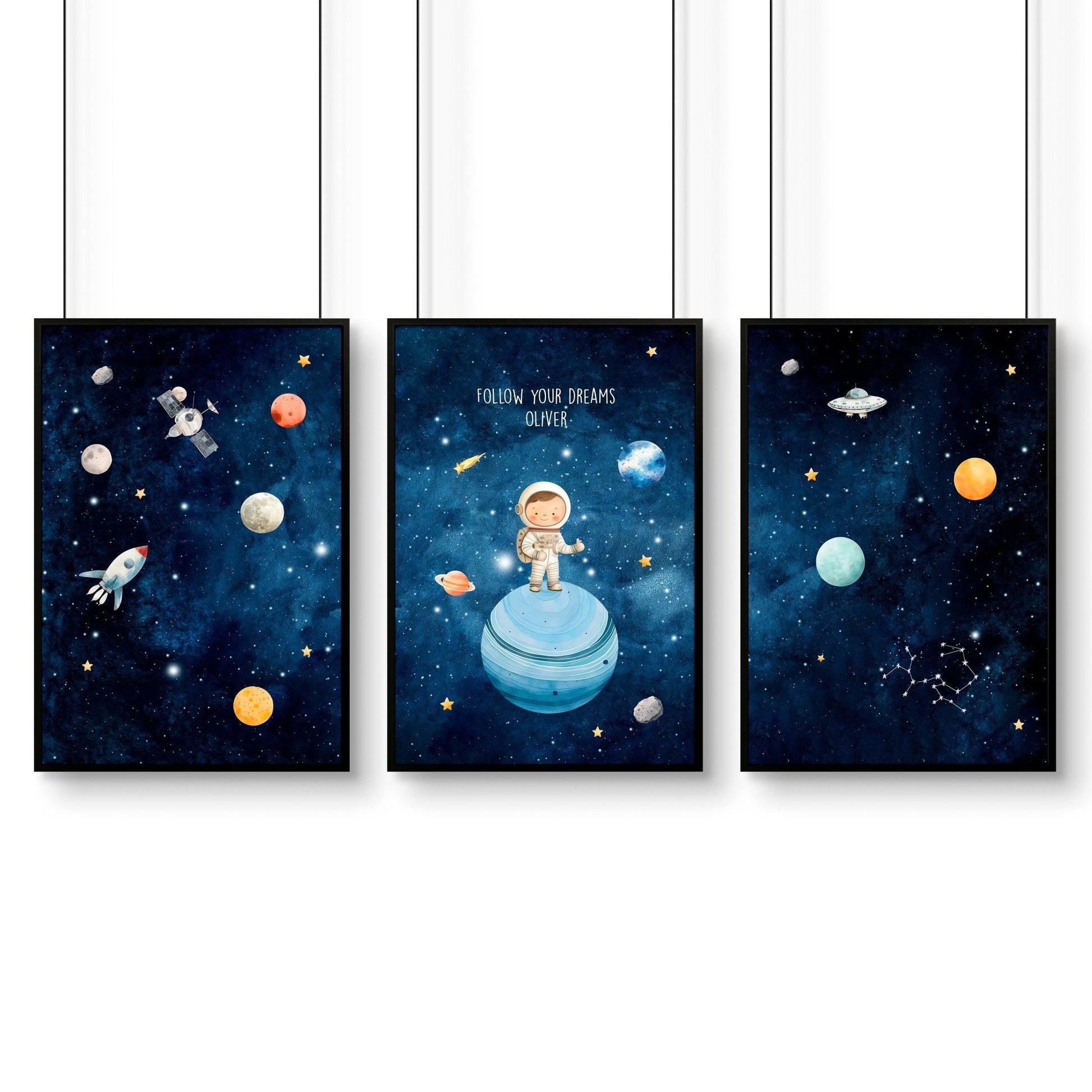 Space Artwork | Set of 3 wall art prints