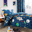 Space Explorer Kids Duvet Cover Set with Pillowcase Cotton Blend Space Themed Bedding for Boys and Girls Bedroom Decor