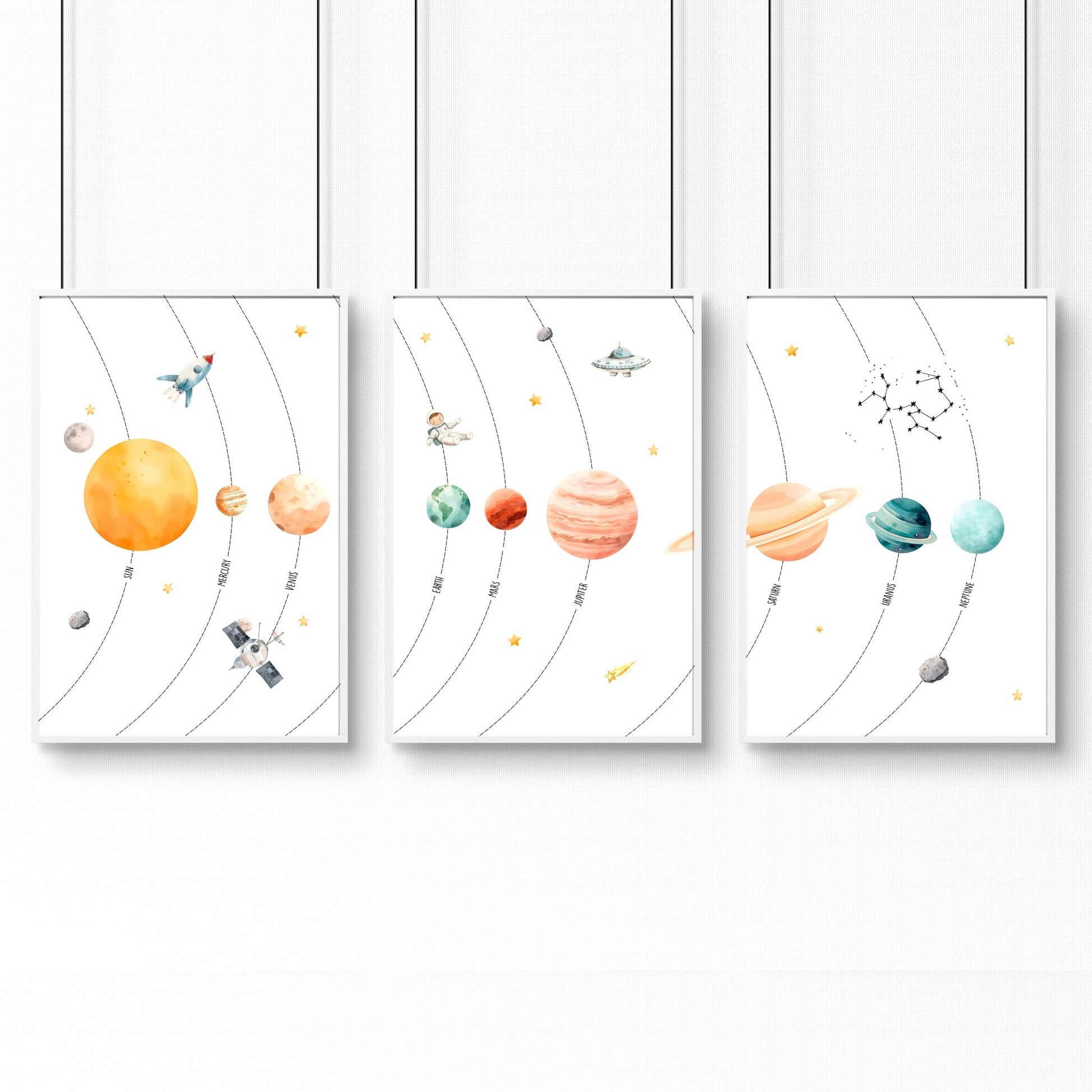 Space Posters | Set of 3 wall art prints