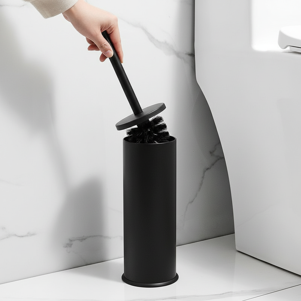Space Aluminum Toilet Brush To Wash The Toilet Without Dead Ends