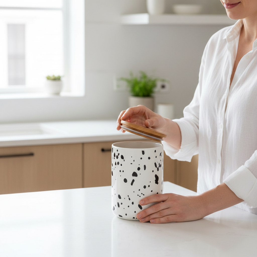 Speckled Large Storage Canister
