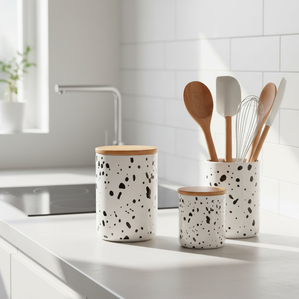 Speckled Large Storage Canister