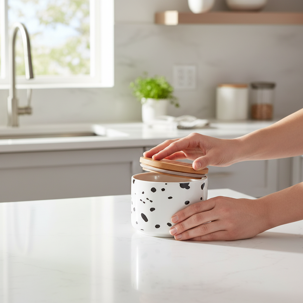 Speckled Small Storage Canister