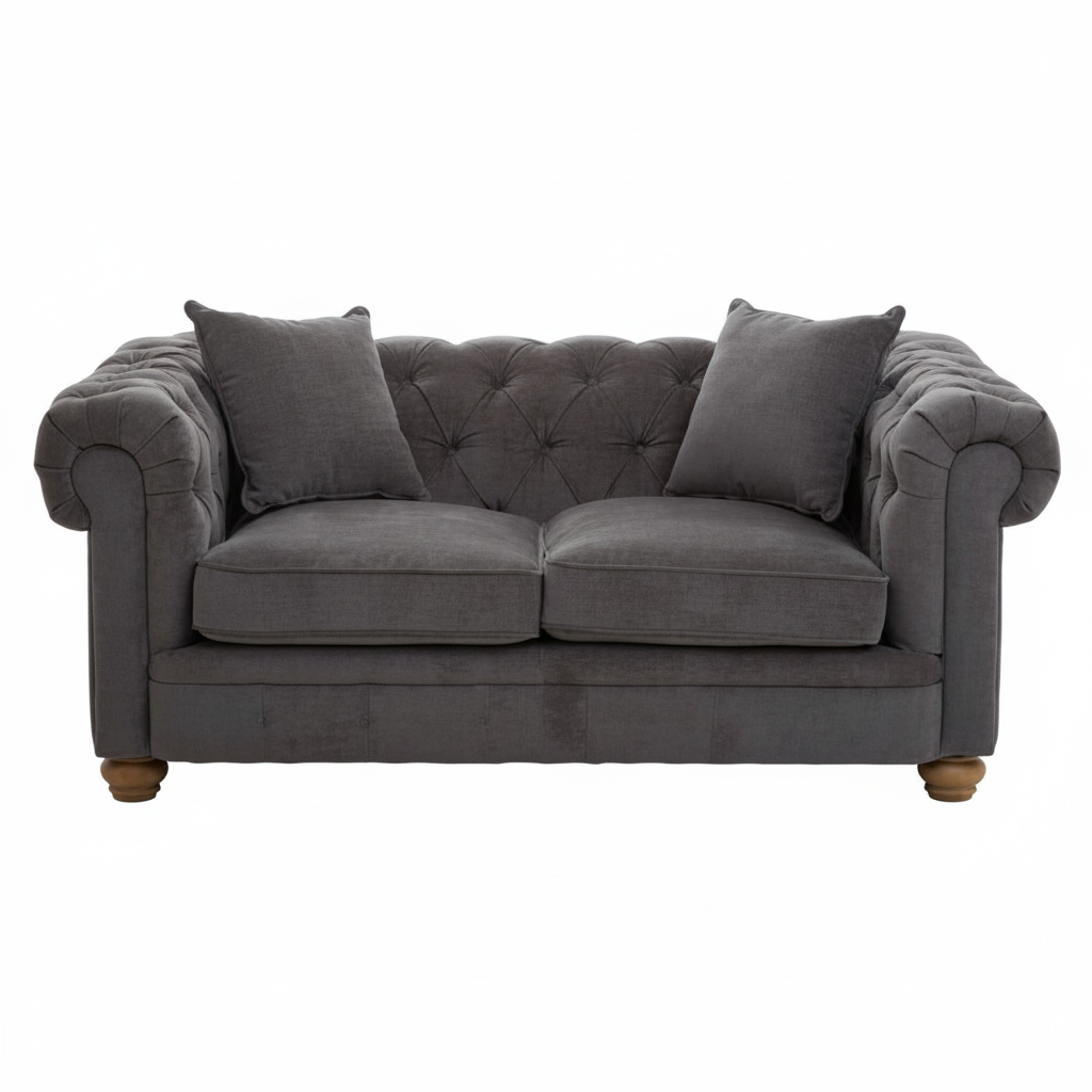 Spencer 2 Seat Grey Fabric Sofa