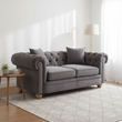 Spencer 2 Seat Grey Fabric Sofa