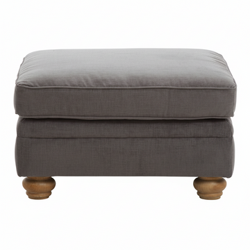 Spencer Grey Fabric Footstool