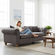Spencer Three Seat Grey Fabric Sofa