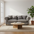 Spencer Three Seat Grey Fabric Sofa