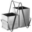 Stainless Steel 2 Compartment Silver Cutlery Caddy