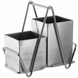 Stainless Steel 2 Compartment Silver Cutlery Caddy