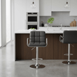 Starz Grey Leather Effect Bar Chair