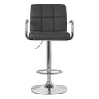 Starz Grey Leather Effect Bar Chair