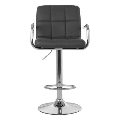 Starz Grey Leather Effect Bar Chair
