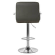 Starz Grey Leather Effect Bar Chair