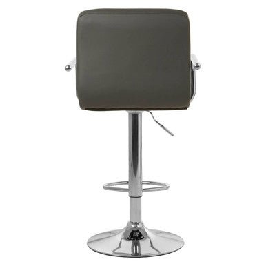Starz Grey Leather Effect Bar Chair