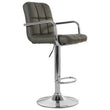 Starz Grey Leather Effect Bar Chair
