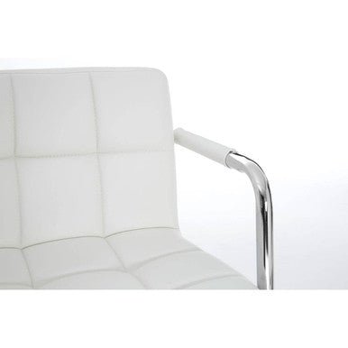 Starz White Leather Effect Bar Chair