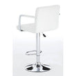 Starz White Leather Effect Bar Chair