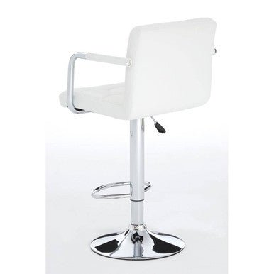 Starz White Leather Effect Bar Chair