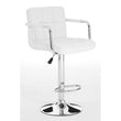Starz White Leather Effect Bar Chair
