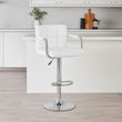 Starz White Leather Effect Bar Chair
