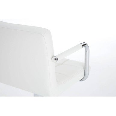 Starz White Leather Effect Bar Chair