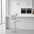 Starz White Leather Effect Bar Chair