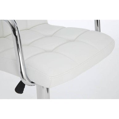 Starz White Leather Effect Bar Chair