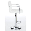 Starz White Leather Effect Bar Chair