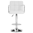 Starz White Leather Effect Bar Chair