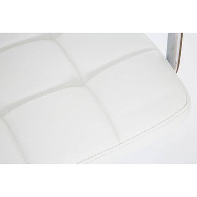 Starz White Leather Effect Bar Chair