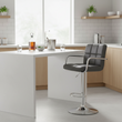 Starz Grey Leather Effect Bar Chair