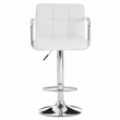 Starz White Leather Effect Bar Chair