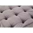 Stella Grey Velvet Button Tufted Stool